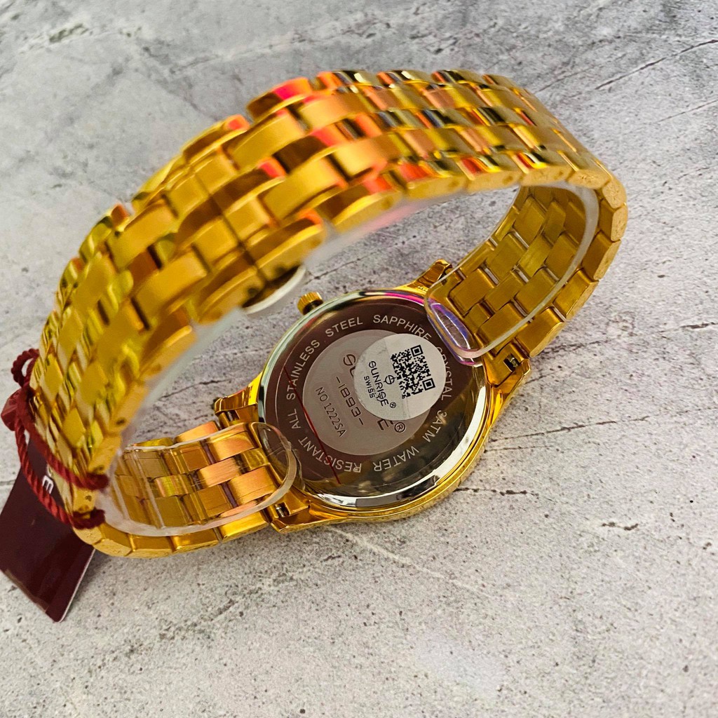 Đồng hồ Sunrise Nam chính hãng Nhật Bản M1222-SA-G-V Kính saphire chống trầy - bảo h