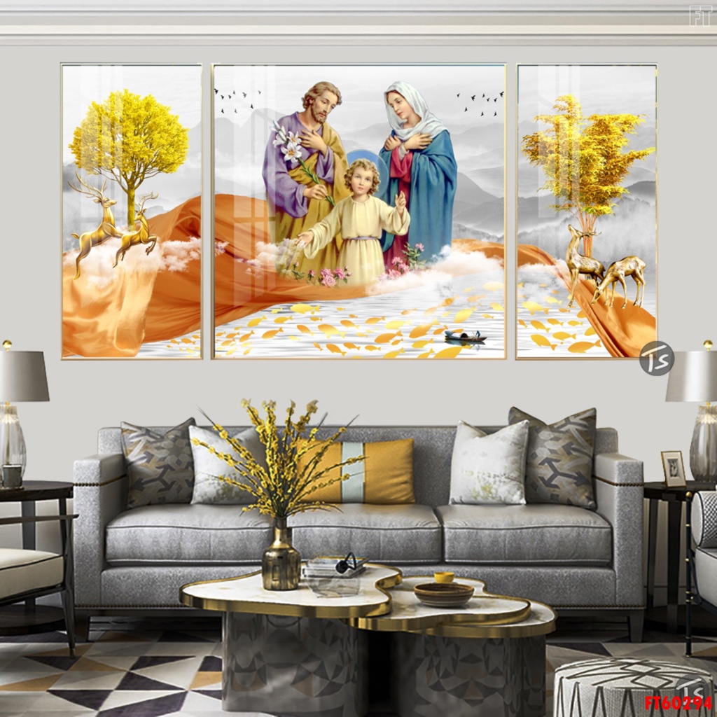 Tranh Công Giáo, Tranh tráng gương in UV 5D Joce.Decor No1, tranh treo tường Decor bền đẹp 40 năm không phai màu