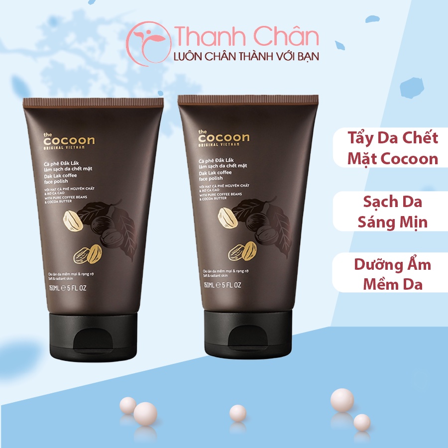 Tẩy Tế Bào Chết Mặt COCOON Cà Phê Đắk Lắk Làm Sạch Da Chết Mặt 150ml