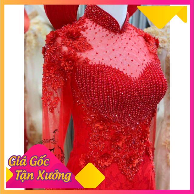 Áo dài cô dâu hàng 6 tà