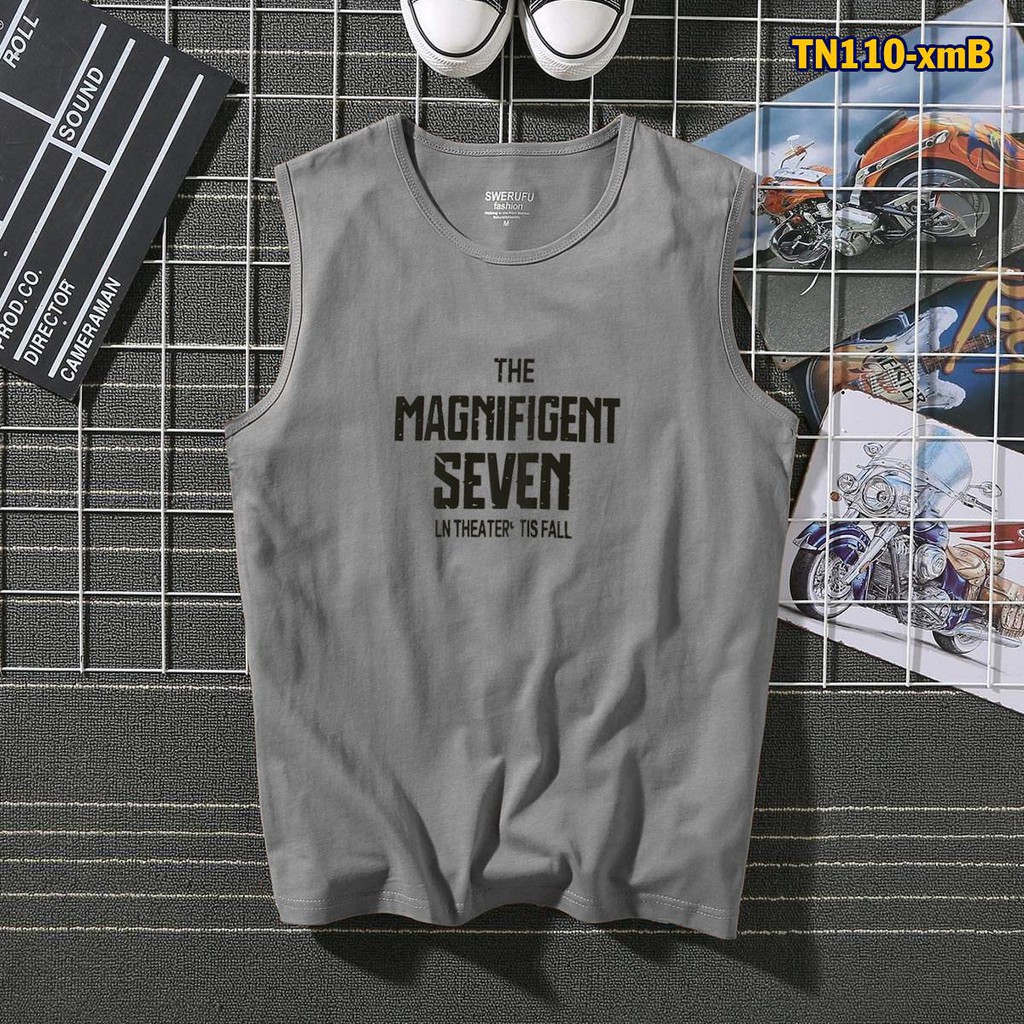 [Mã FASHIONT4MA2 giảm 10K đơn 50K] Áo thun nam ba lỗ The Magnificient seven TN110 nhiều màu sắc vải sợi tre tổng hợp