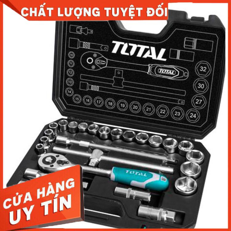 Bộ tuýp 25 chi tiết Total THT121251 [bảo hành chính hãng]