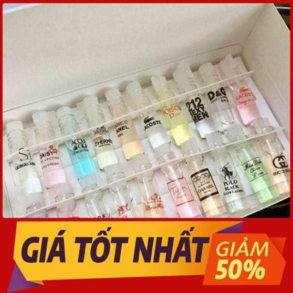 (XẢ SỐC) Sét 20 Chai Nước Hoa Mẫu Thử - nước hoa mini nhiều hương thơm cao cấp