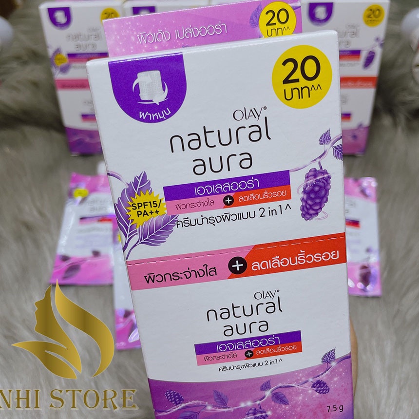 Kem dưỡng da OLAY Natural White Aura chống nắng mờ thâm nám tàn nhang cấp ẩm đều màu da thái lan