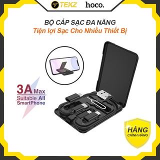 Hộp Cáp Sạc Đa Năng 6in1 Hoco U86 Làm Được Giá Đỡ SmartPhone, Hỗ Trợ Sạc Tất Cả Điện Thoại Đang Có Trên Thị Trường