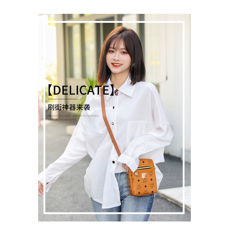 【FANTO】 Túi phụ nữ túi nhỏ in túi điện thoại di động của phụ nữ túi đựng tiền xu nhiều túi messenger