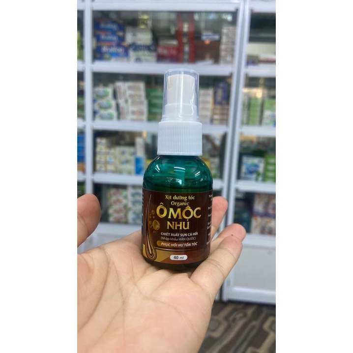 [Chính hãng] Xịt dưỡng tóc Organic Ô Mộc Nhu chai 40ml,giúp mọc tóc ngăn rụng tóc,phục hồi tóc hư tổn