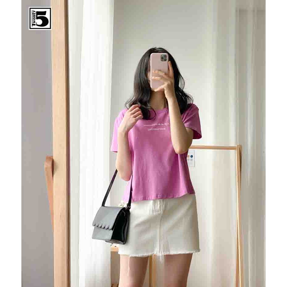 [Mã FASHIONMALLT4 giảm 15% đơn 150k] Áo thun chữ Keep Smiling 3238