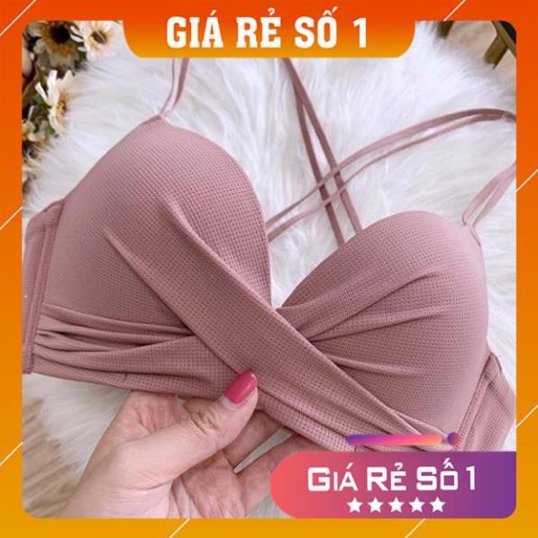 [Cả Bộ] Bộ Đồ Lót Đúc Su Thông Hơi Không Gọng Chéo Ngực Dây Tạo Kiểu | BigBuy360 - bigbuy360.vn