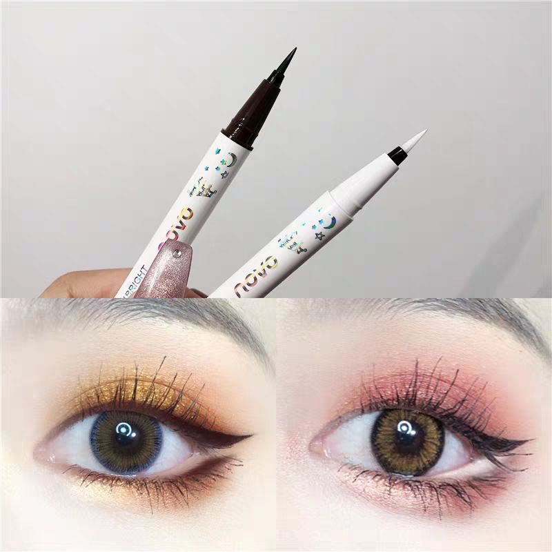 Novo Little Odin Eyeliner KhôNg ThấM NướC, KhôNg ThấM Mồ HôI, LâU TrôI Chì Kẻ MắT DạNg LỏNg MàU TrắNg đầU MềM RấT MịN Và Khô Nhanh