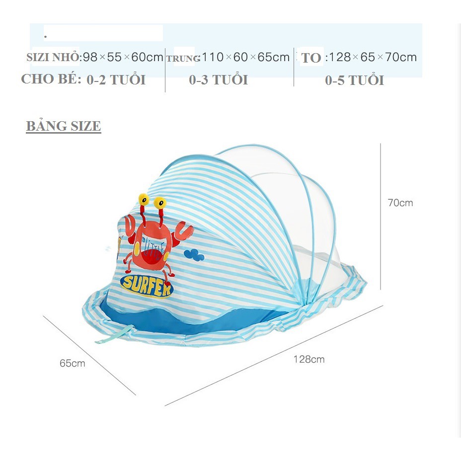 MÀN CHỤP ANIMAL GẤP GỌN CHỐNG MUỖI CHO BÉ/ MÀN NGỦ CHO BÉ