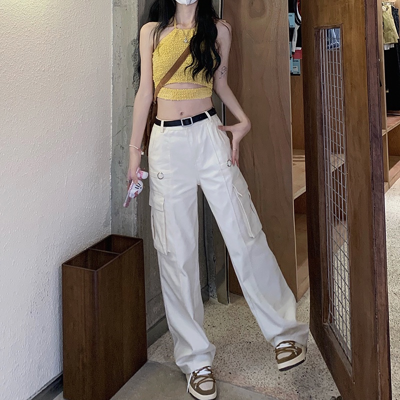 Quần dài Peppermint 52091 ống suông phong cách retro