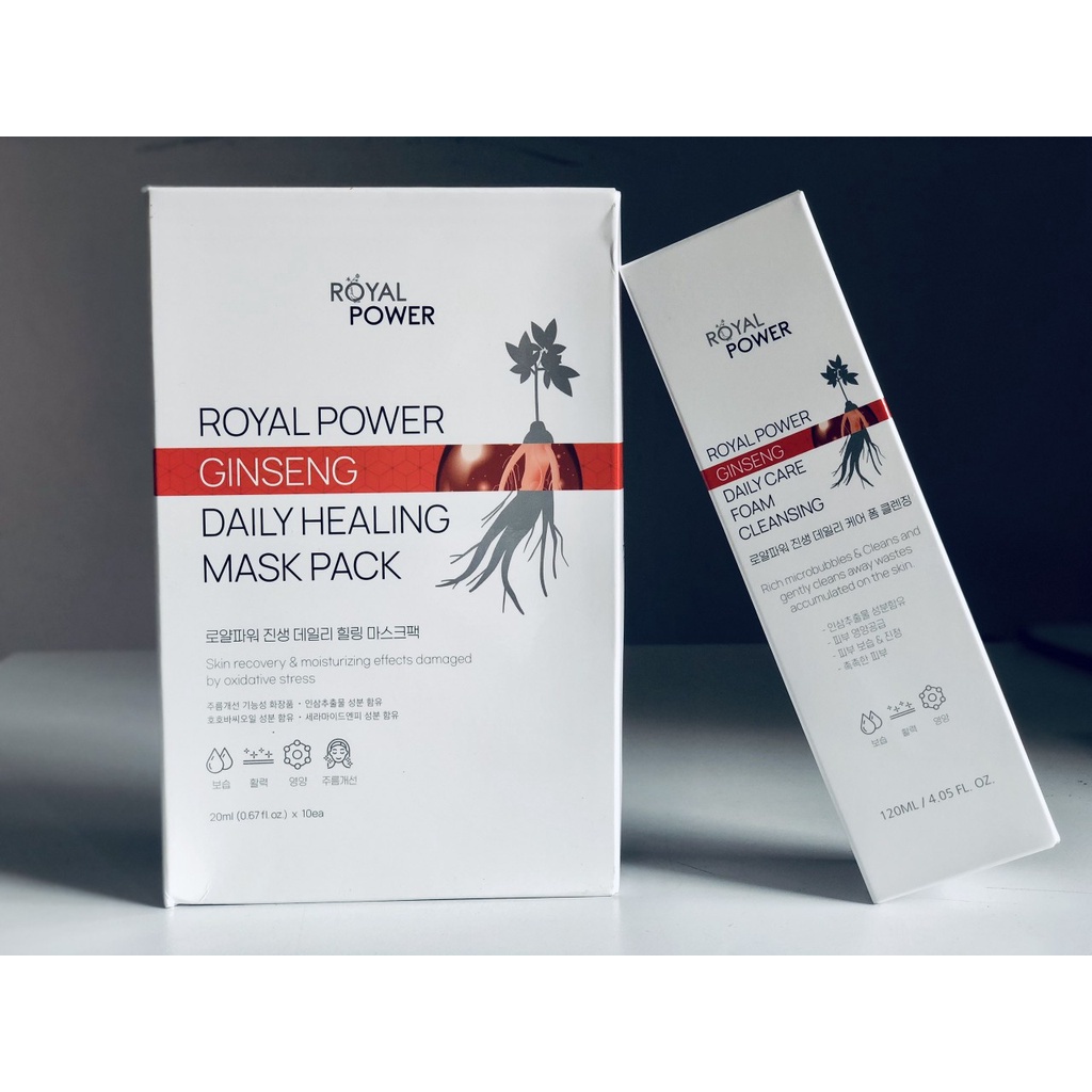 Sữa Rửa Mặt Ngăn Ngừa Lão Hóa, Trắng Da Hồng Sâm -  Royal Power Ginseng Daily Care Foam Cleansing 120ml