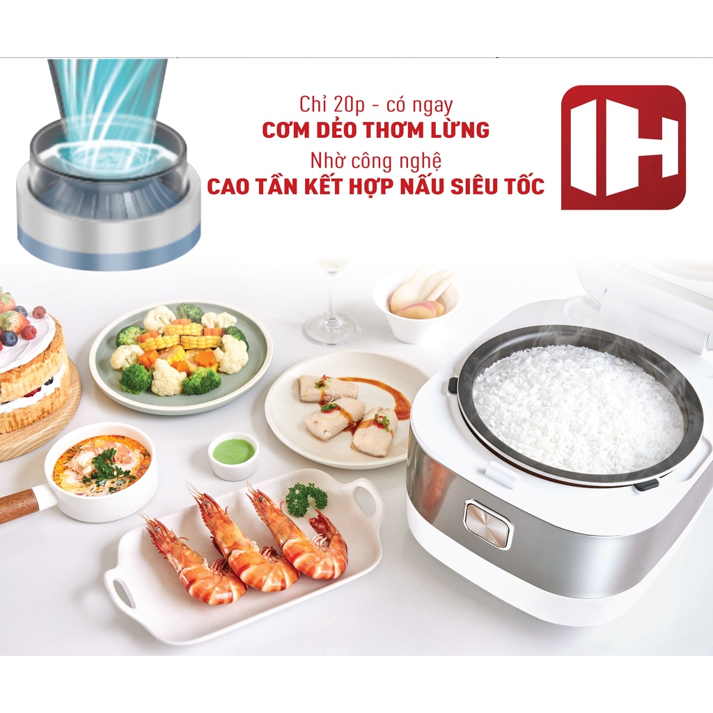 [Mã ELTEFALWL5 giảm 10% đơn 500K] Nồi cơm điện tử Tefal RK762168 - 1.5L, 1200W