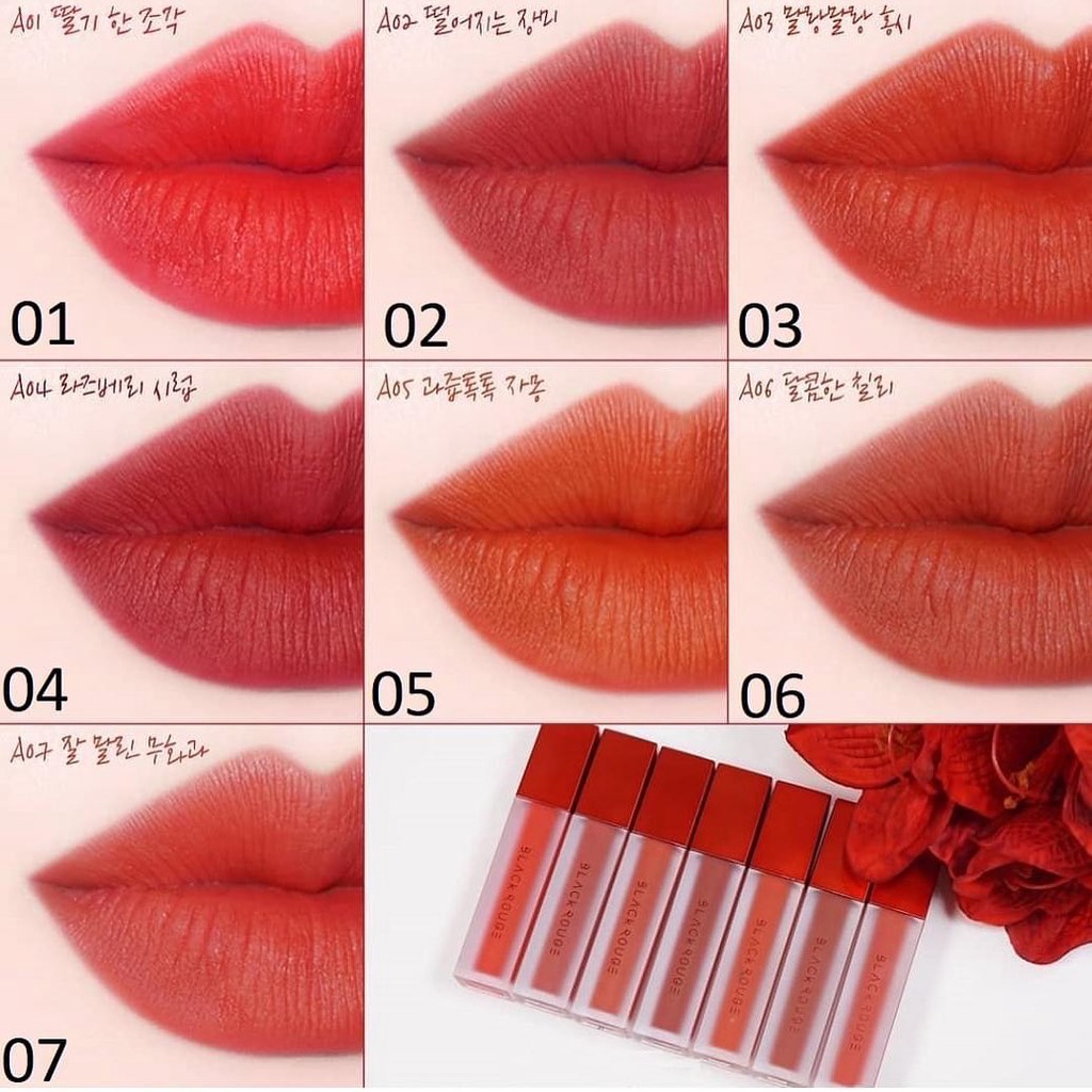 Son Kem Lì Black Rouge Air Fit Velvet Tint Ver 1-Ver 3