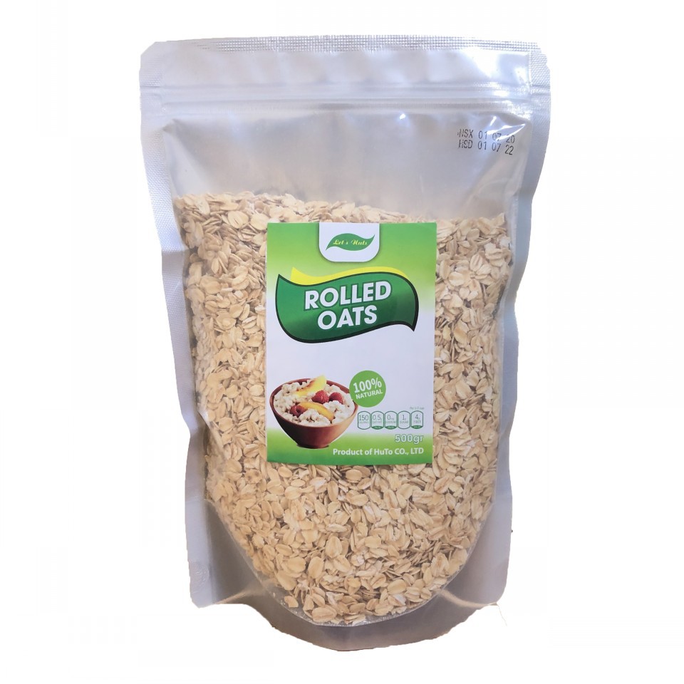 Yến mạch Úc rolled oats giúp giảm cấn, tăng cơ, bổ sung vi chất túi 500gr Sutoshop