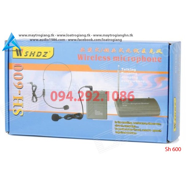 MICRO KHÔNG DÂY SHDZ SH-600 KẾT NỐI AMPLY, LOA TRỢ GIẢNG