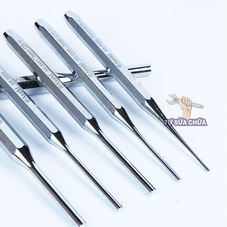 Bộ mũi đục và đột lỗ siêu sắc chính hãng Asaki AK-9626 và AK-9628