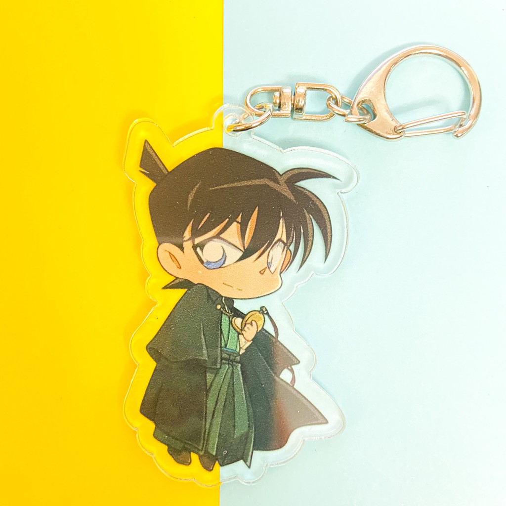 ( Mica trong acrylic ) Móc khóa CONAN THÁM TỬ LỪNG DANH VER KIMONO quà tặng xinh xắn dễ thương in hình anime chibi