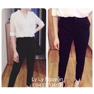 Quần baggy xẻ gấu