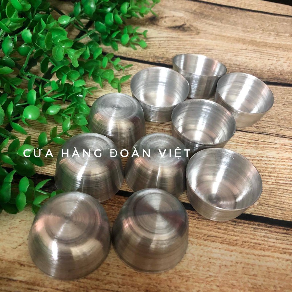 Khuôn bánh bò, khuôn nhôm làm bánh bò bông 4.2 x 2,5cm- Combo 10 khuôn - Dụng cụ làm bánh