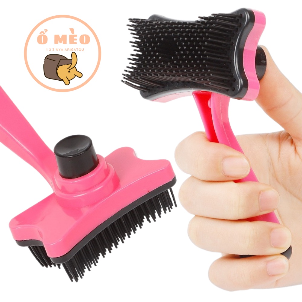Lược chải lông chó mèo có nút bấm tiện dụng