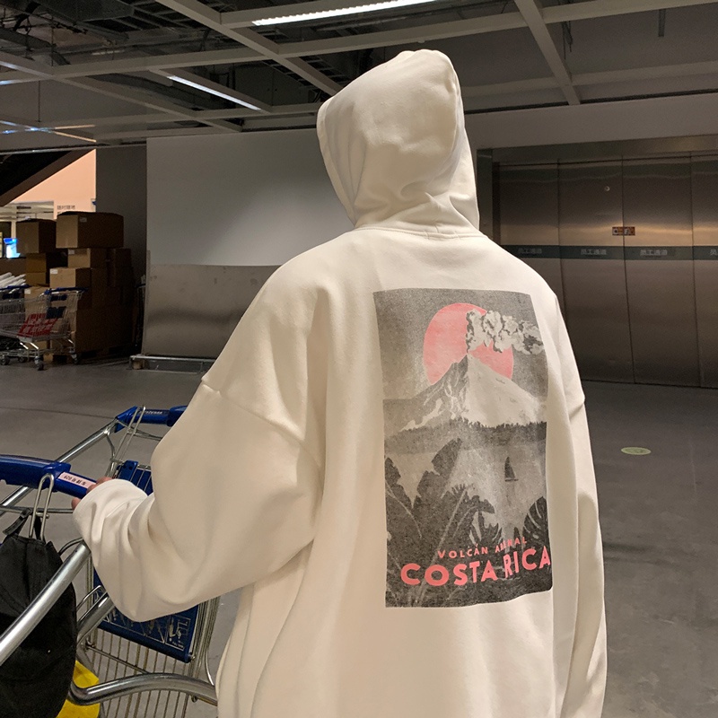 Áo hoodie thể thao tay dài dáng rộng phong cách xuân thu cá tính dành phái nam