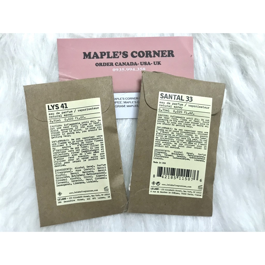 Vial nước hoa Le labo các mùi 0.75ml | BigBuy360 - bigbuy360.vn