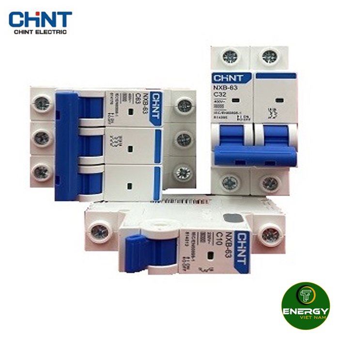 Áp tô mát  1 Pha Chint AC - Aptomat CHINT NXB-63 1 Pha Chint AC 6A, 10A, 16A, 20A, 25A, 32A, 40A, 50A,63A, 80A,100A,125A