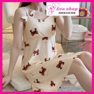 VÁY NGỦ,ĐẦM NGỦ 2 DÂY PHỐI HỌA TIÊT DỄ THƯƠNG( HÀNG QUẢNG CHÂU)