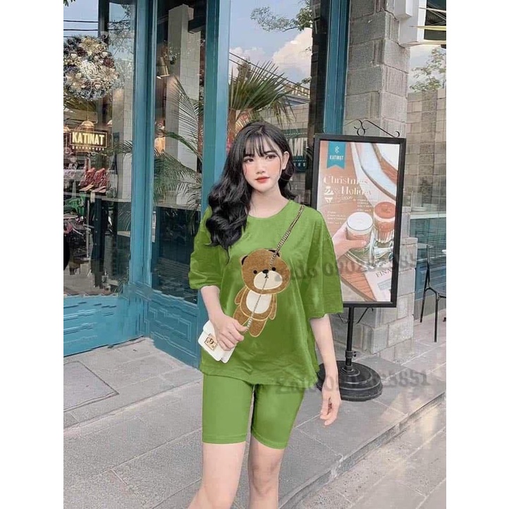 SET BỘ LỬNG THỜI TRANG THÊU GẤU NGỘ NGHĨNH SIÊU DỄ THƯƠNG