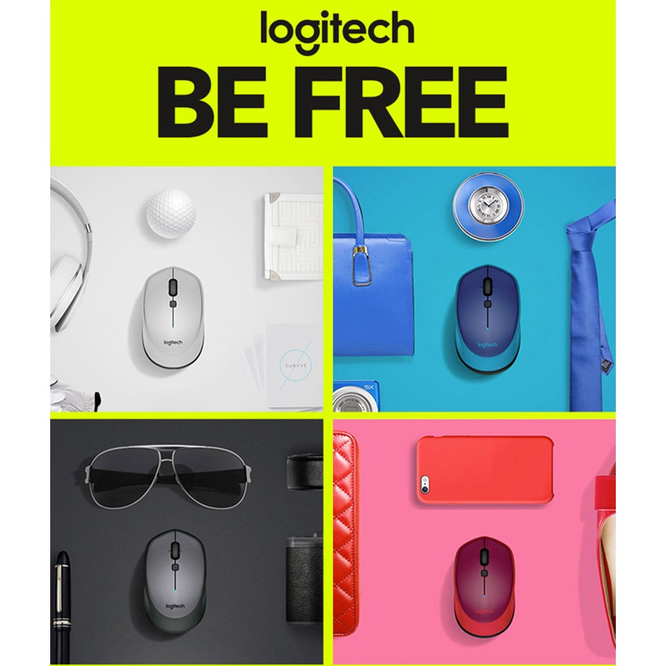 Logitech M336 Bluetooth 3.0 Wireless Portable Mouse Mini Portable 1000 DPI Both Hands Mice