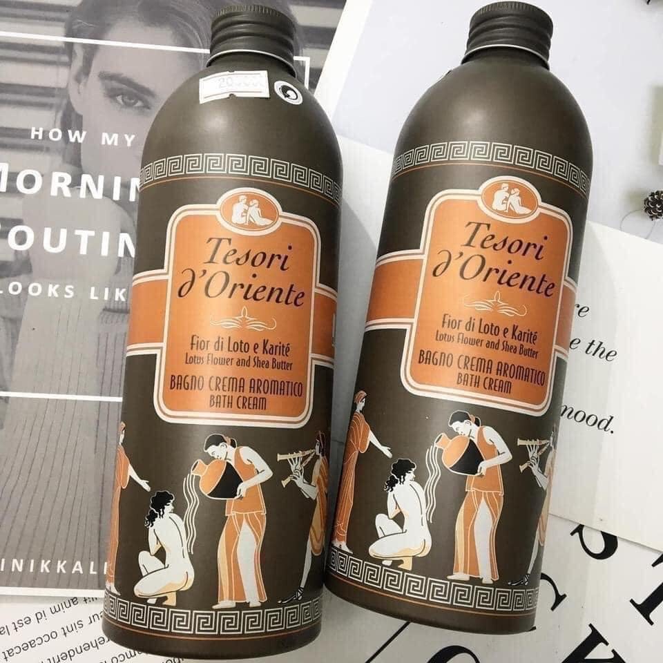 Sữa Tắm Nước Hoa Ý Tesori D'Oriente Chính Hãng 500ml Hương Thơm Lưu Trữ Cả Ngày Kèm Vòi