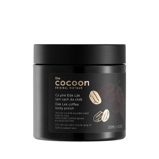 Combo 3 sản phẩm cà phê tẩy da chết Đắk Lắk Cocoon Cơ thể 200ml + Da mặt 150ml + Môi 5g