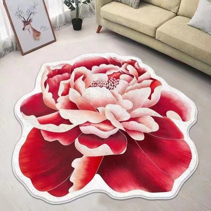 Thảm lông hình hoa decor IGUN BEDDING