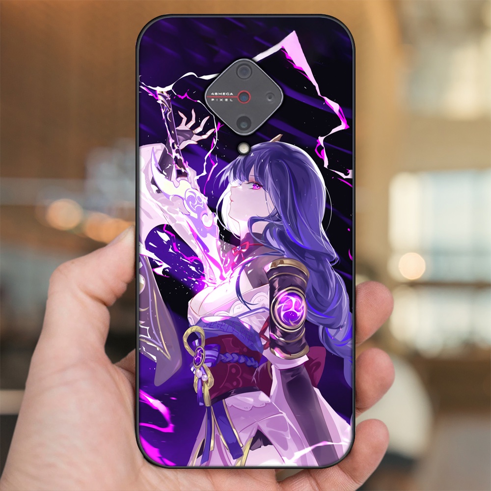 Ốp lưng Vivo S1 Pro viền đen in hình Raiden Shogun Genshin Impact