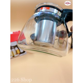 Bình lọc trà thuỷ tinh chịu nhiệt cao cấp Lilac [lõi lọc inox 304].Chịu nhiệt đến 100 độ