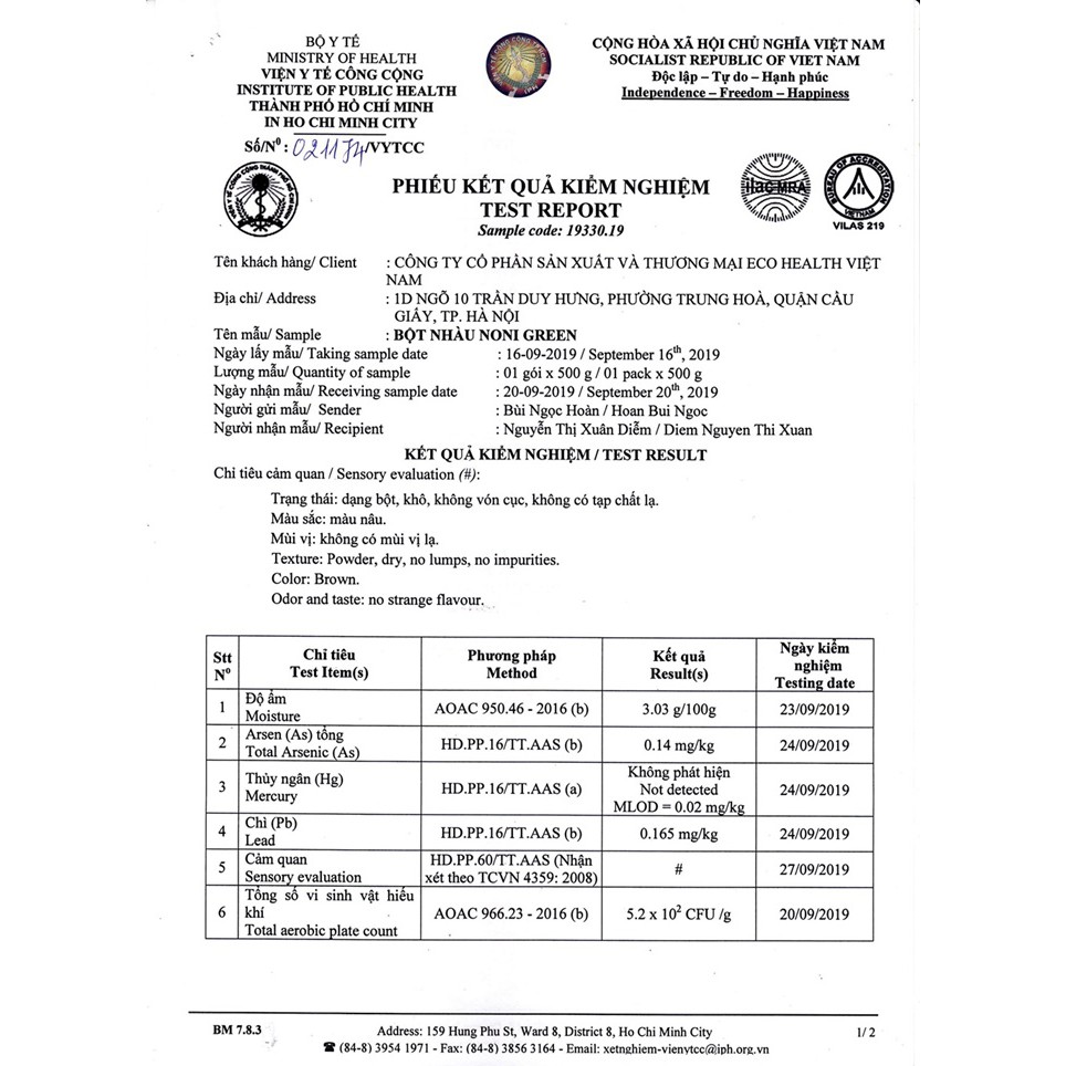 Bột Nhàu (100% Noni Powder ) chai nhựa 500g bột | BigBuy360 - bigbuy360.vn