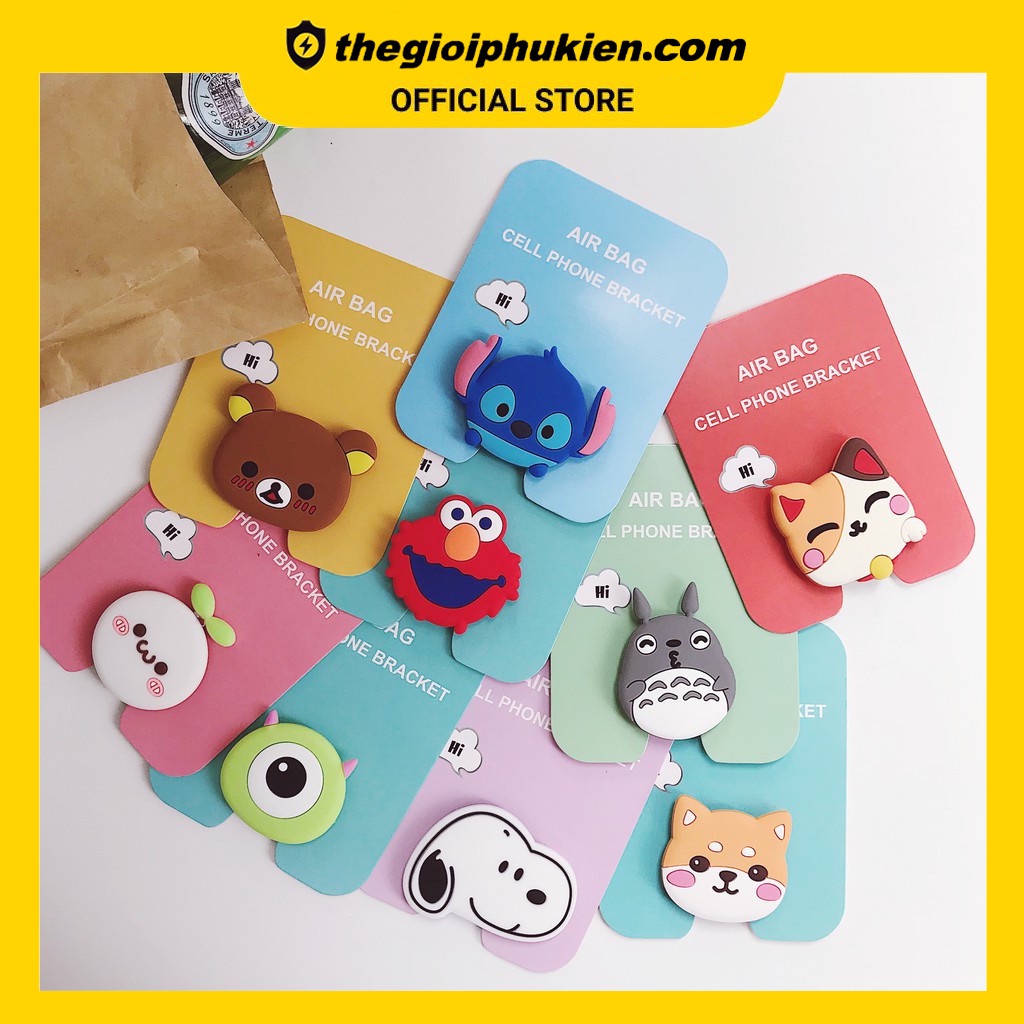 (Giao mẫu ngâu nhiên) Giá đỡ SILICON đa năng - Pop cho điện thoại hình thú siêu dễ thương