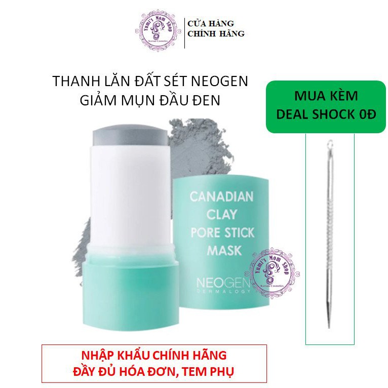 Thanh lăn giảm mụn đầu đen Neogen Canadian Clay Pore Stick mask 28g