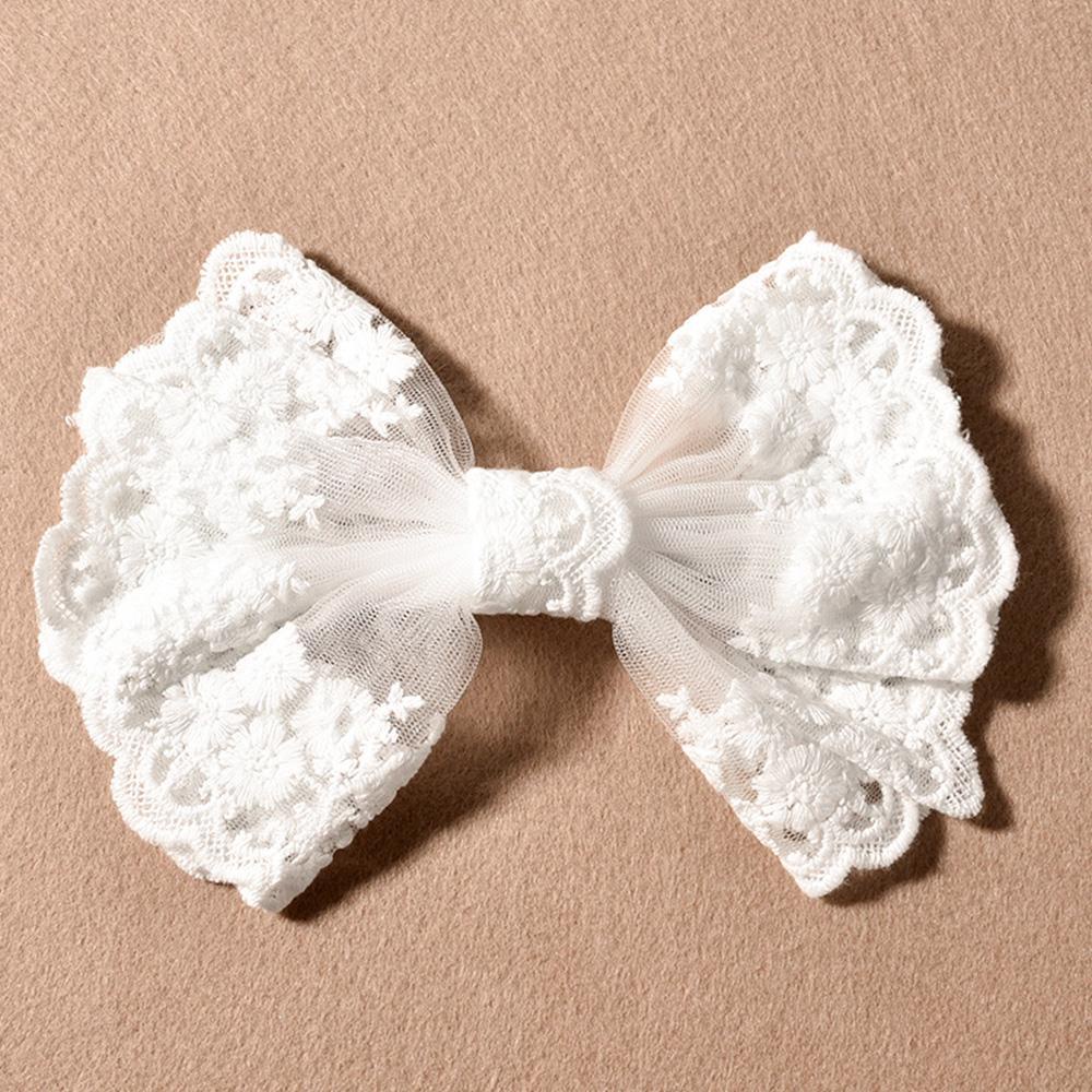 Kẹp Tóc Nơ Màu Trắng Đen Nhiều Kiểu Dáng Lựa Chọn