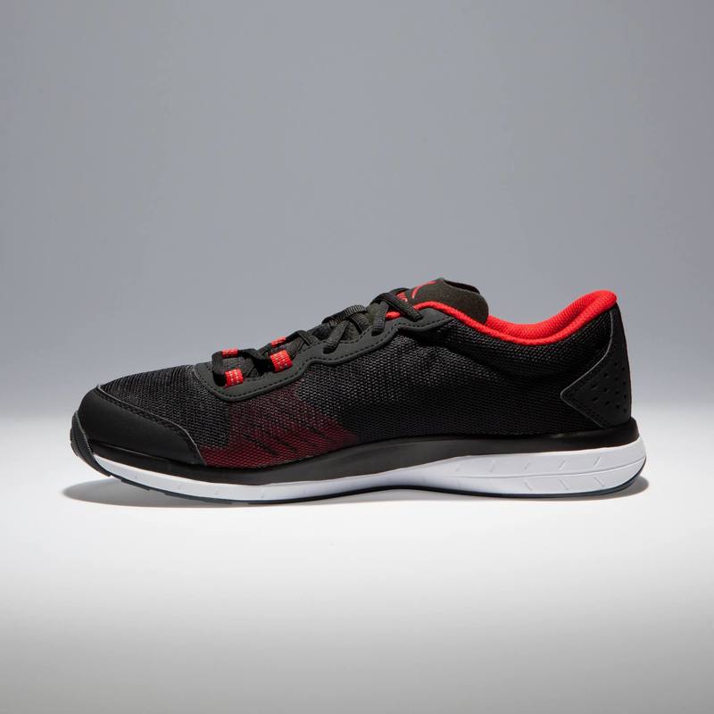 Giày cardio fitness 500 - đen/ đỏ Decathlon Domyos