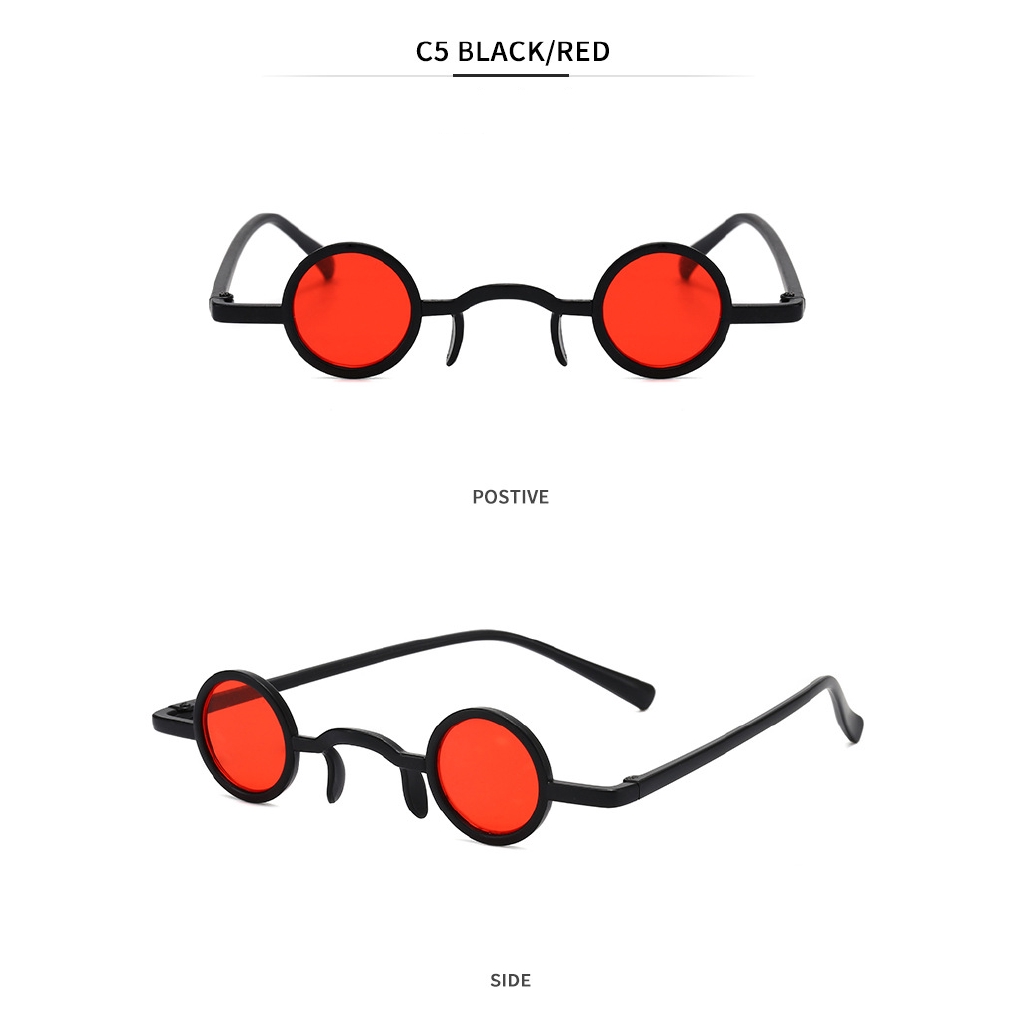 High Quality Unisex Retro Steampunk Sunglasses with Small Oval Frame