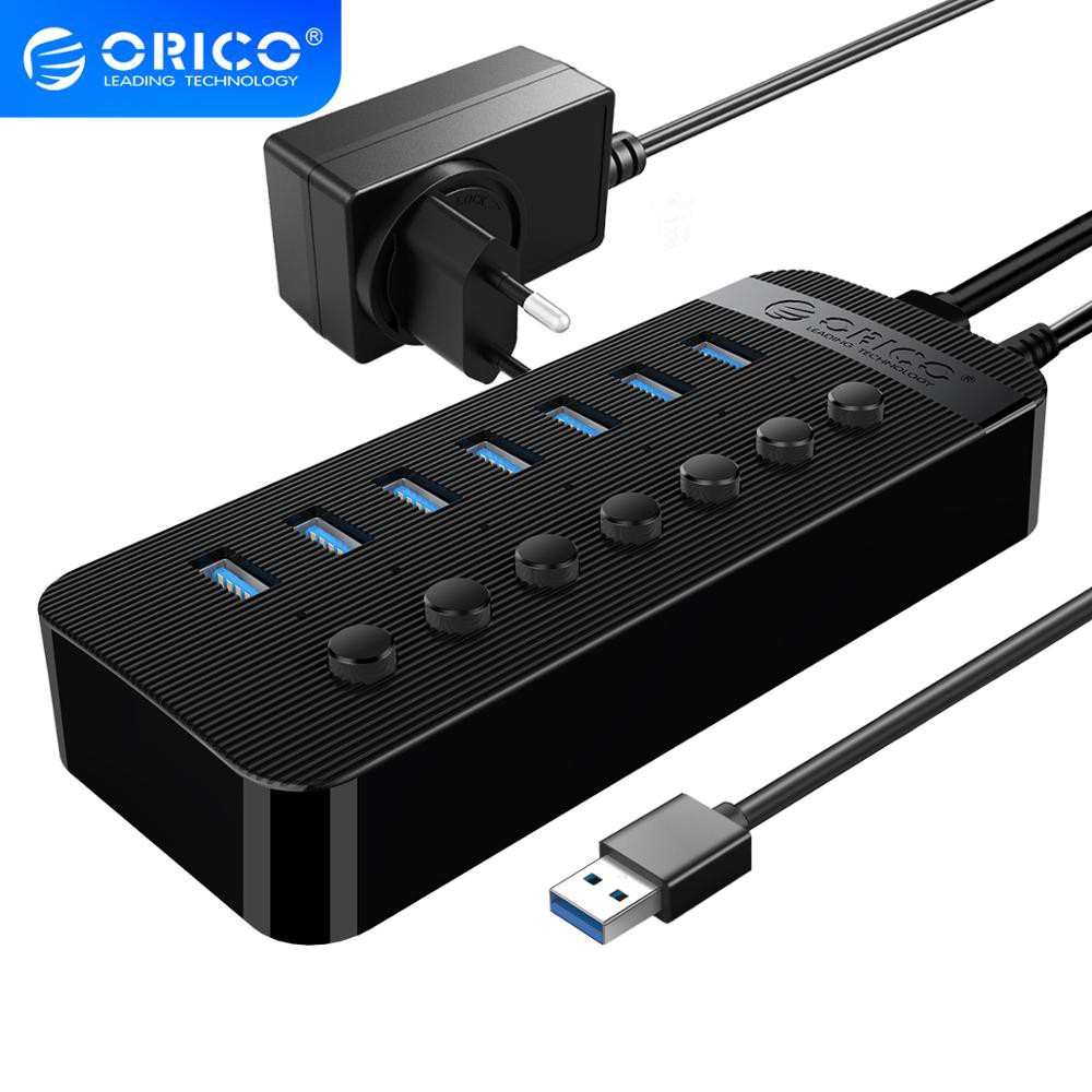 Hub USB ORICO CT2U3 5gbps chuyển đổi đa cổng tách biệt công tắc điều khiển hỗ trợ cấp nguồn cho nhiều thiết bị máy tính