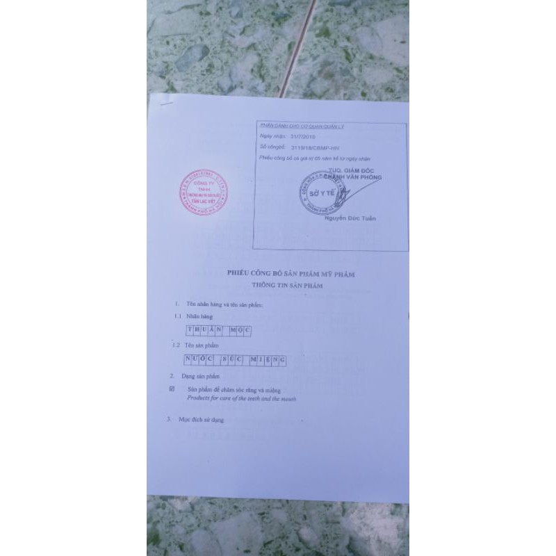 Nước súc miệng phòng ngừa sâu răng Dân tộc Dao - TMH