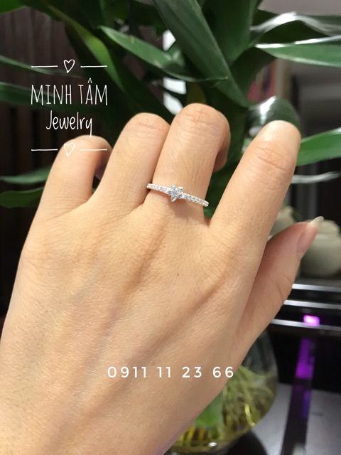 Nhẫn nữ bạc ta gắn đá hình ngôi sao năm cánh-Minh Tâm Jewelry