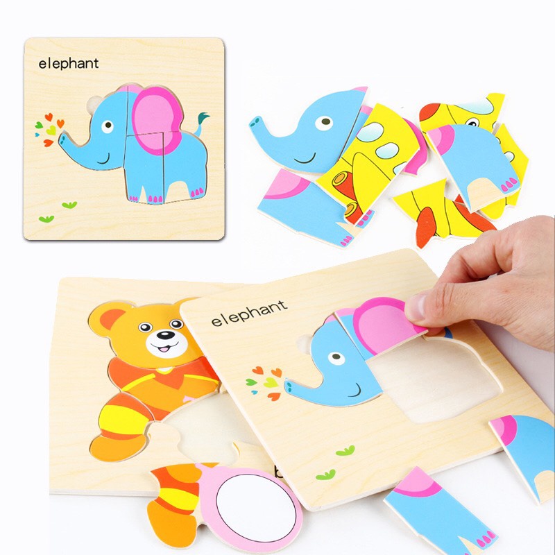 Xếp hình gỗ giúp bé tư duy hình khối,phát triển kĩ năng cầm nắm