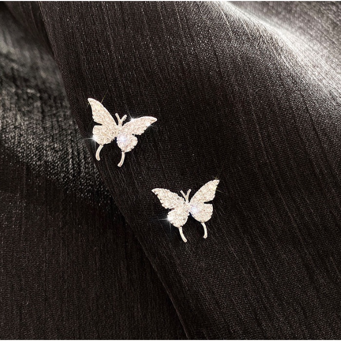 📛 RẺ VÔ ĐỊCH 📛 1 chiếc khuyên kẹp vành tai hình con bướm mạ bạc hot trend phong cách hàn quốc