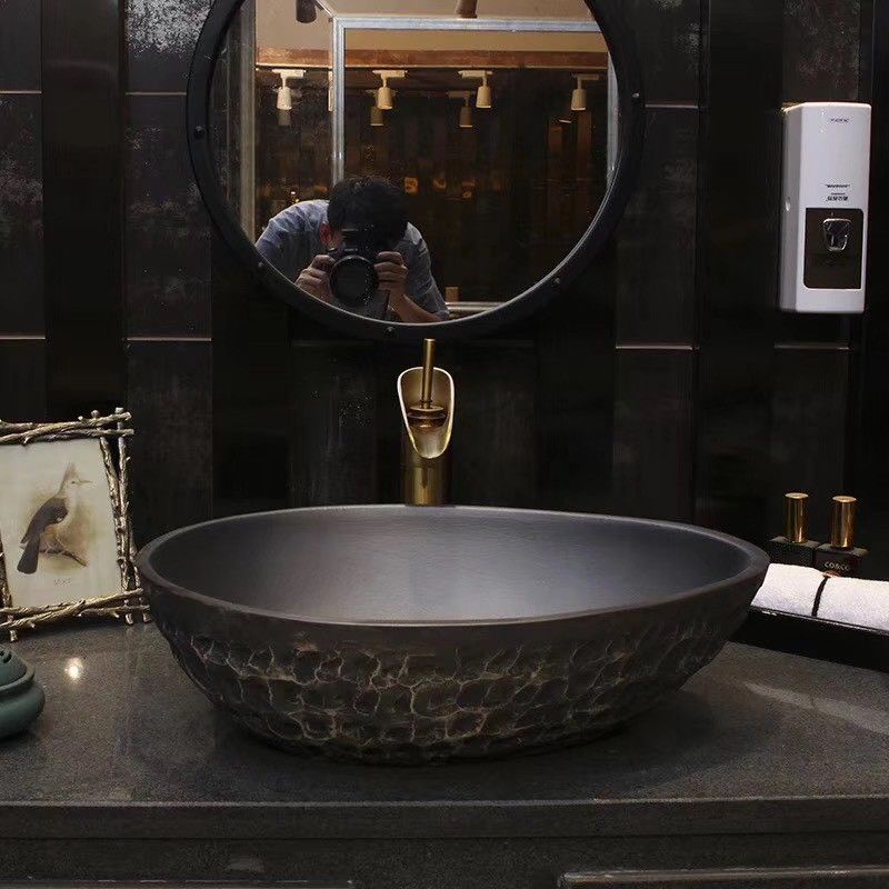 Combo Lavabo đặt bàn 3 món ( Chậu lavabo + vòi + Đầu xả + Co P đồng)