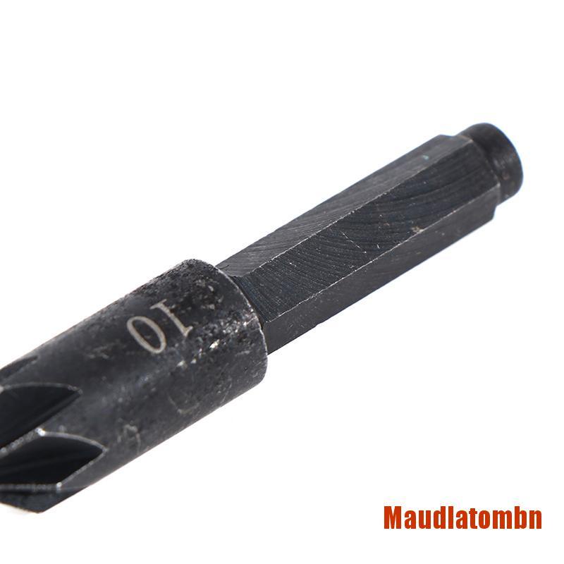 MAmbn 2PCS 7 Flute Sink Chamfer Cutter Countersink Drill Bit carbon steel 1/4 He